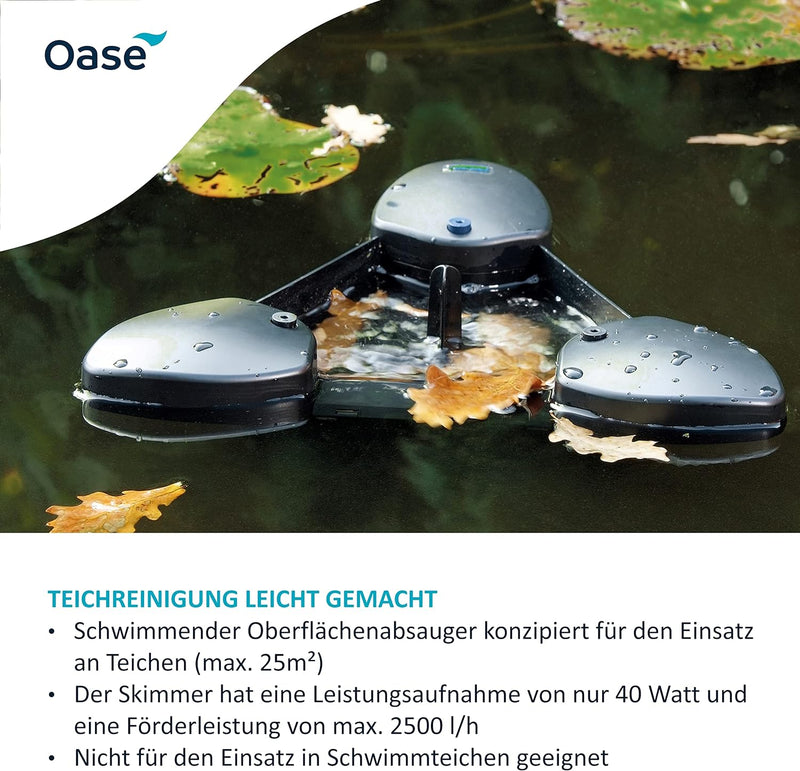 OASE 57384 Oberflächenabsauger SwimSkim 25 geeignet für max. 25 m², Wasseroberflächenreinigung, Skim