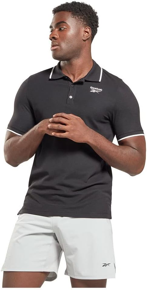 Reebok Herren Logo auf der Linken Brust Polohemd M Grün, M Grün
