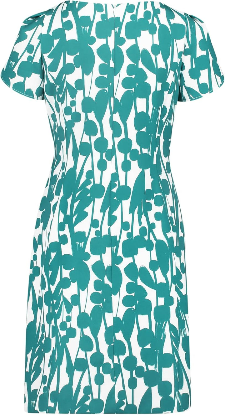 Vera Mont Damen Kleid 40 Grün/Cremefarben, 40 Grün/Cremefarben