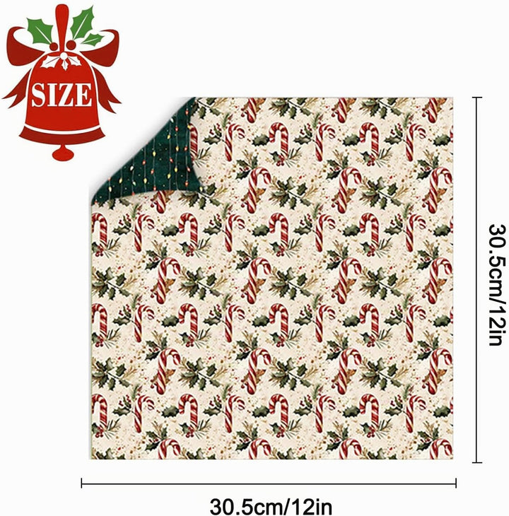 Scrapbook Papier, 24 Blätter Weihnachten Musterpapier, 24 Designs Doppelseitiges Bastelpapier, Motiv