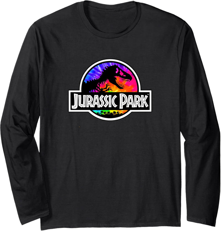 Jurassic Park Tie Dye Classic Logo Langarmshirt