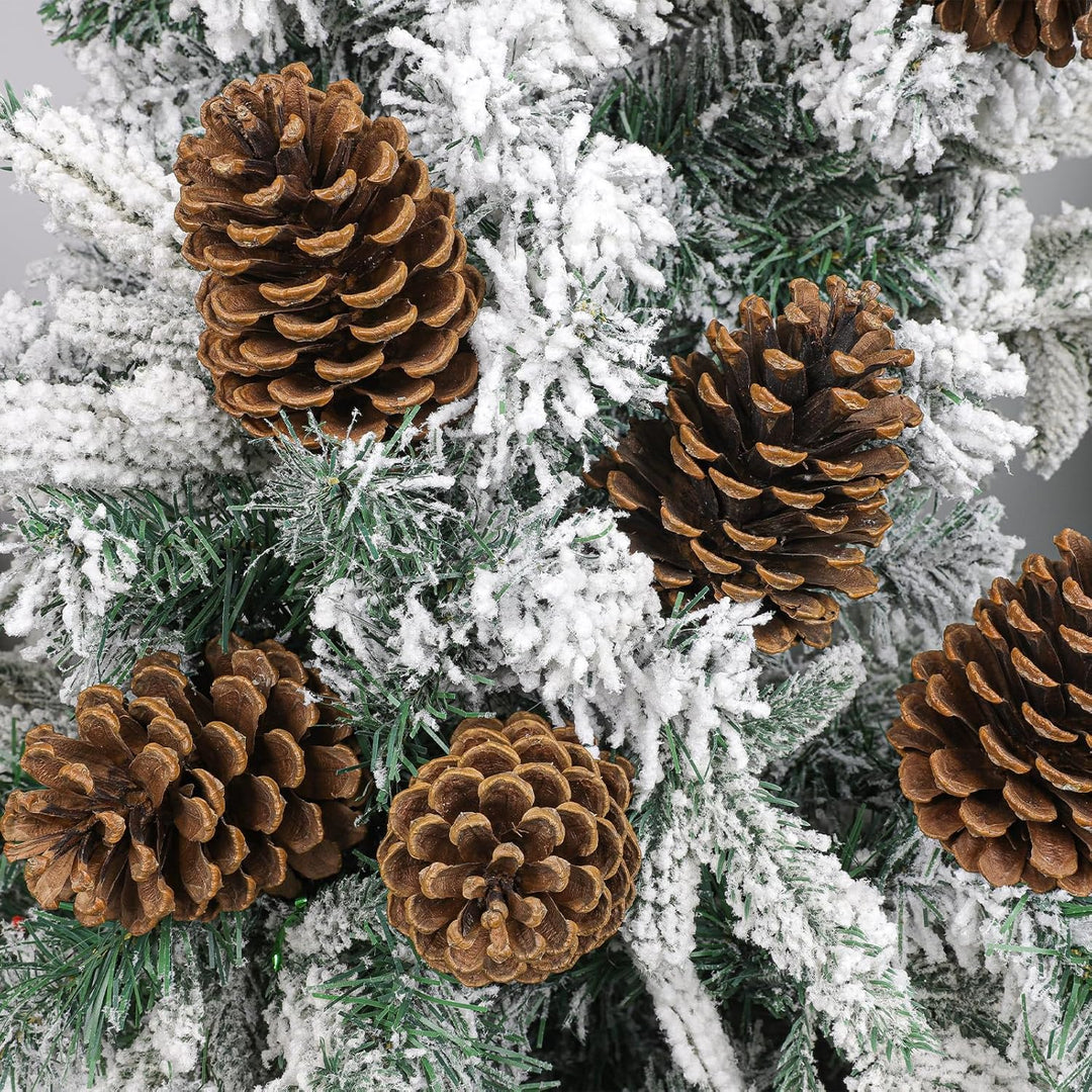 24 Stück Tannenzapfen Gross,11-14cm Kiefernzapfen,Zapfen zum Basteln für Weihnachtsbaum,Weihnachten,