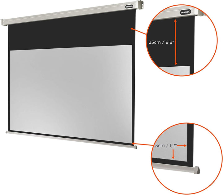 celexon Professional Motor-Leinwand 70" | 160x90 cm 16:9 | elektrische 4K,Full-HD Beamer-Leinwand fü