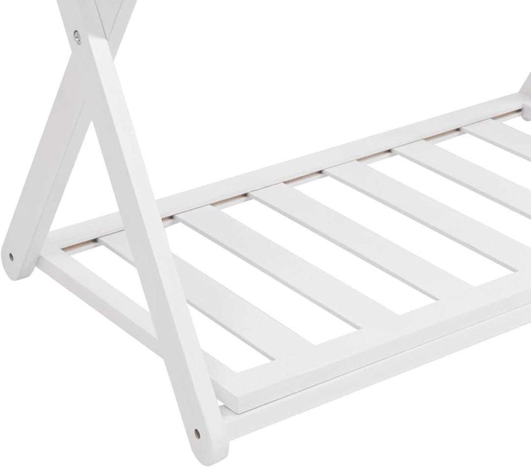 Kofferständer Klappbar, 2 Stück Gepäckträger aus Bambus - 64 x 39 x 58cm, 2 Ablagen Kofferablage für