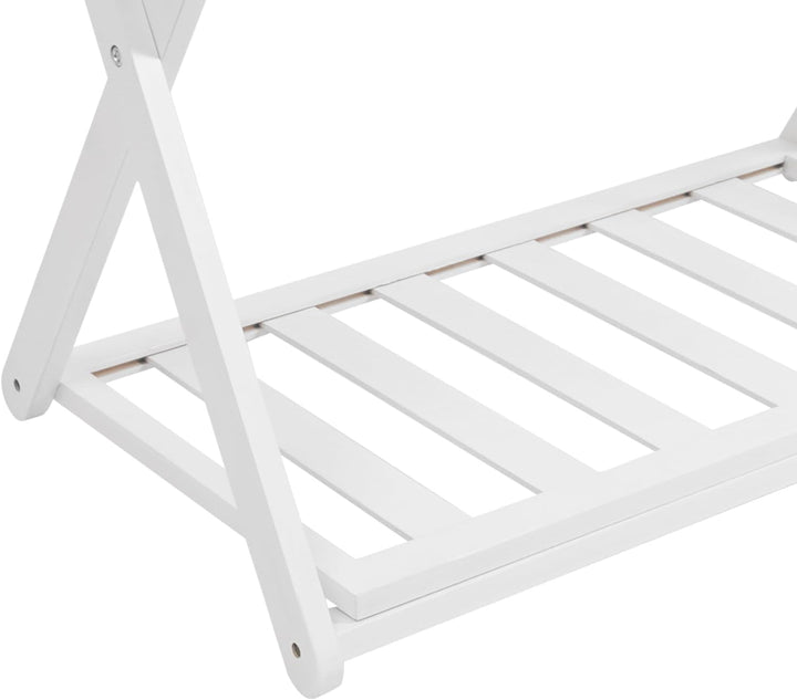 Kofferständer Klappbar, 2 Stück Gepäckträger aus Bambus - 64 x 39 x 58cm, 2 Ablagen Kofferablage für