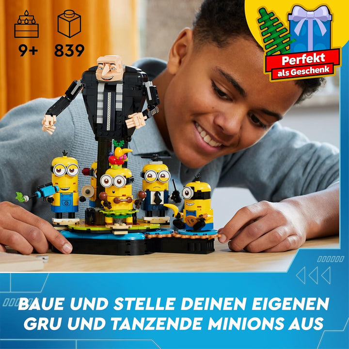 LEGO Ich – Einfach unverbesserlich 4 Gru und die Minions Steinen, tanzende Spielzeug-Filmfiguren zum