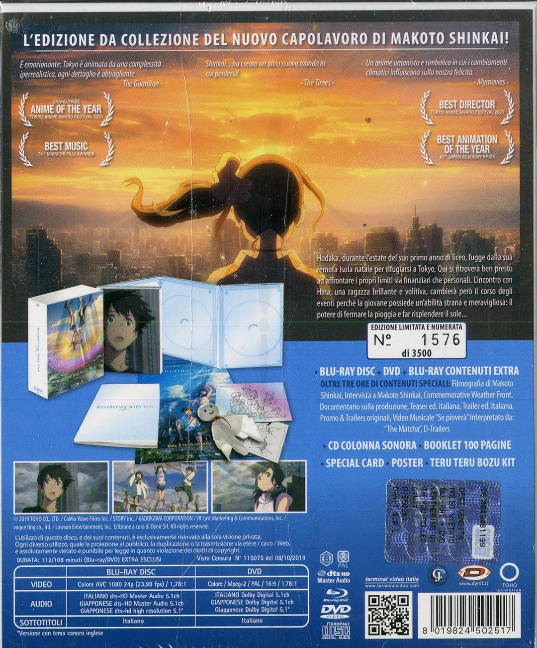 Weathering With You (Collector'S Edition) (2 Blu-Ray+Dvd+Cd+Gadget), Blu-ray