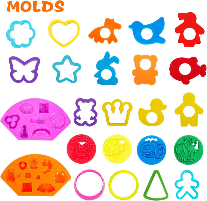 Knetwerkzeug, 48 Stück Knete Zubehör Kitchen Creations Burger Pasta Küchenspielset, Kinder Plastilin