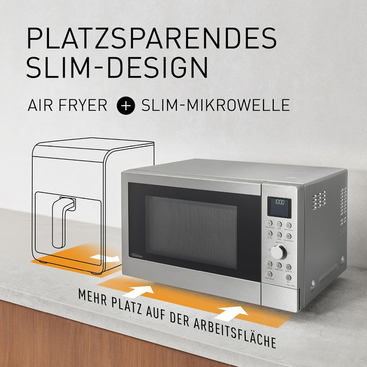 Panasonic NN-CD58RSEPG 27L 4-in-1 Kombi-Mikrowelle mit Airfryer-Funktion, 1000W Inverter, 1300W Gril