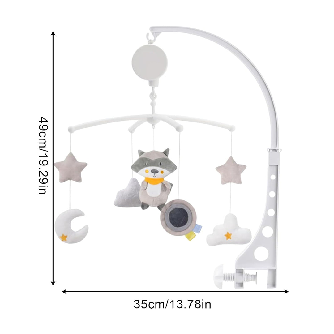 Baby Mobile, Crib Hanging Toy, Soothing Music Box with Photo Pendant, Gentle Wind Chime Decoration,