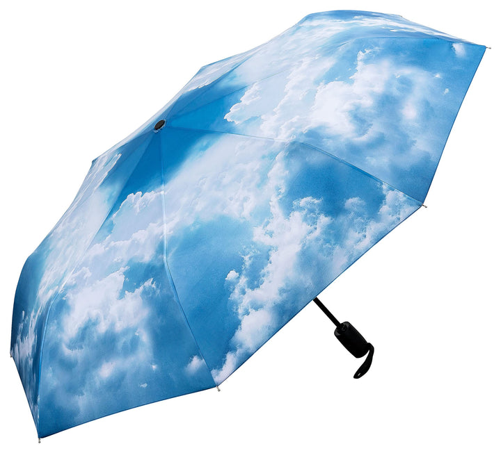 VON LILIENFELD Regenschirm Taschenschirm Wolken Hamburger Himmel Windfest Auf-und-Zu-Automatik Stabi
