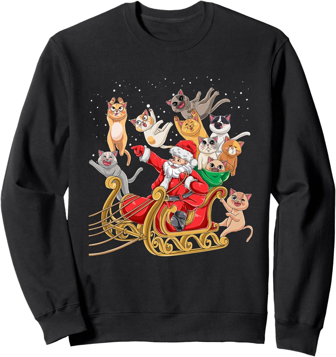 Katzen Weihnachten Geschenk Lustiger Katzen Spruch Katze Sweatshirt
