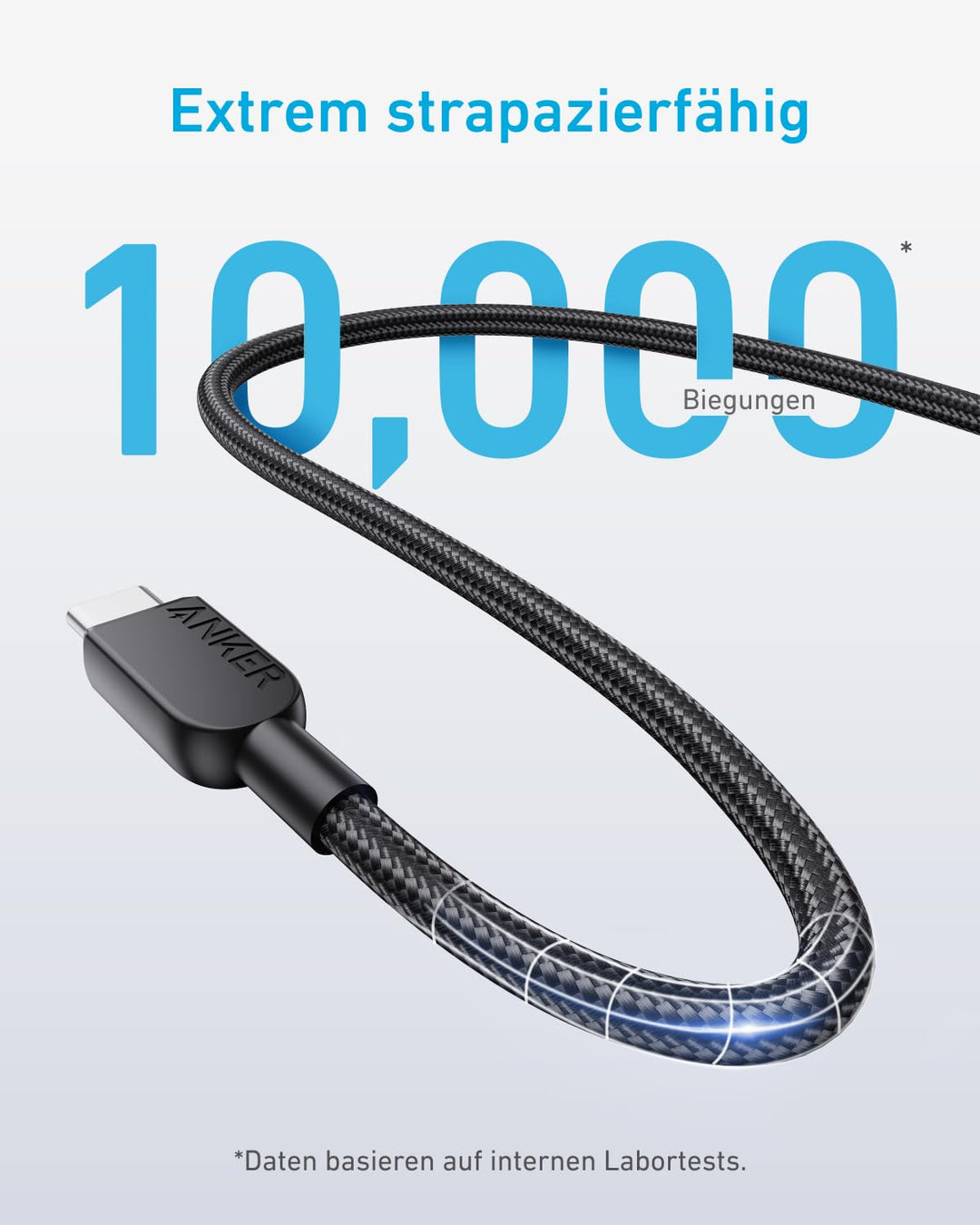 Anker USB C auf USB C Kabel 240W doppelt geflochtenes Nylon [3m] | Ladekabel für iPhone 17 Pro Max/i