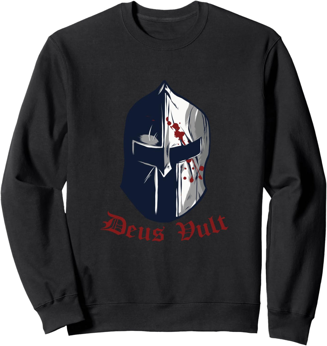Deus Vult T-Shirt Tempelritter Kreuzfahrer Kreuzzüge Ritter Sweatshirt