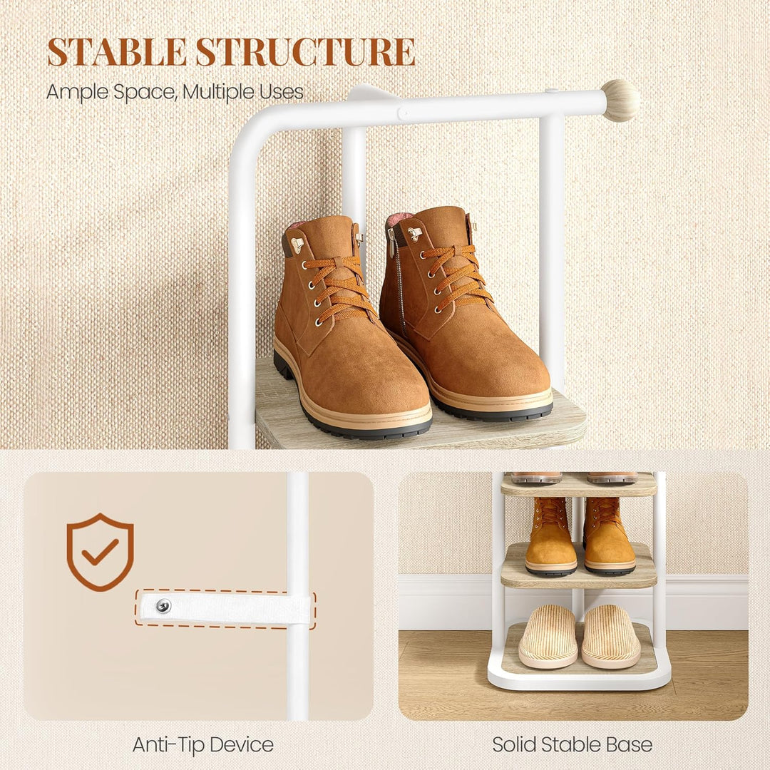 Schuhregal, 10-Stockige Schuhablage Schmal, Vertikales Schuhregal, Verstellbar Ablage, für Eingangsb