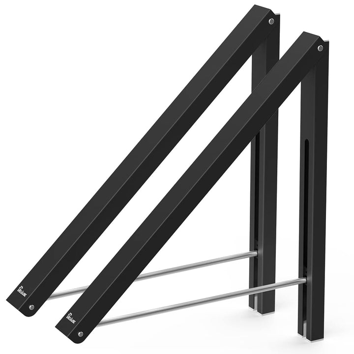 Kleiderbügel, faltbar, Wandhalterung, Aluminium, Aufbewahrung zu Hause, platzsparend, 2 Packungen 2