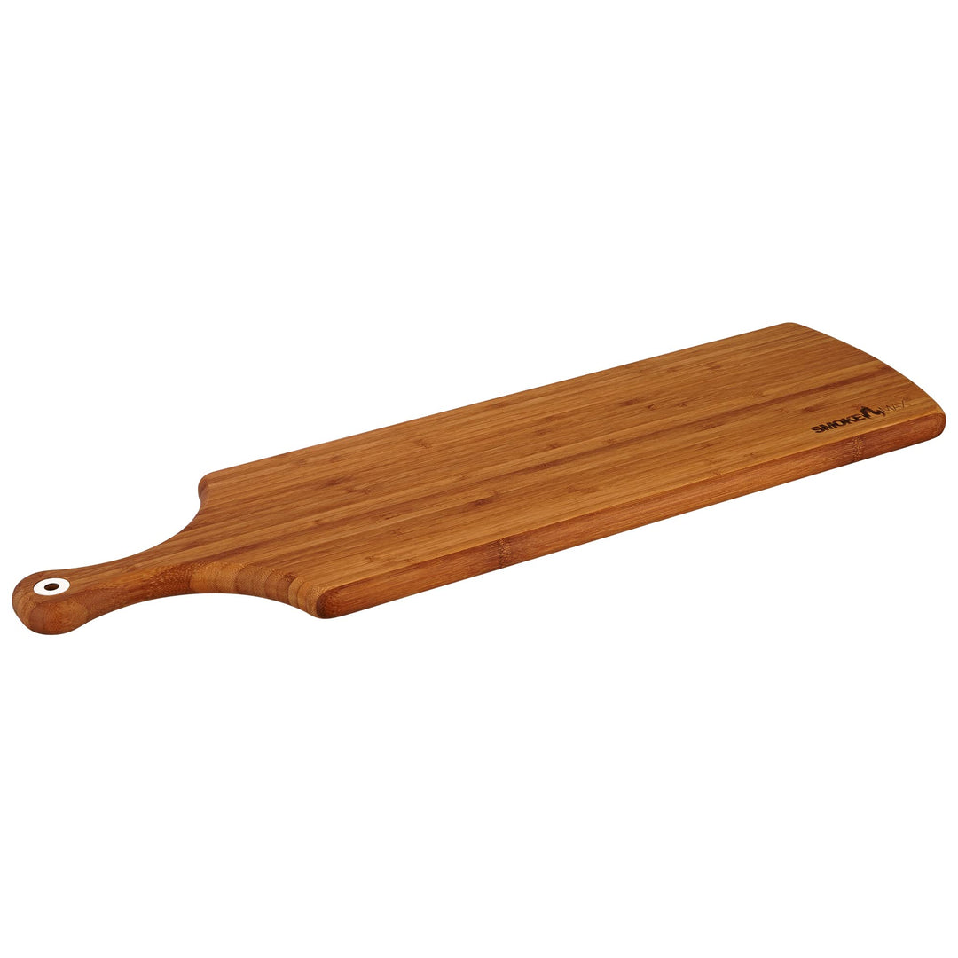 smokemax® L Servierbrett dark bamboo (ca. 59x17x2cm), Schneidebrett, Designbrett aus natürlichen Bam