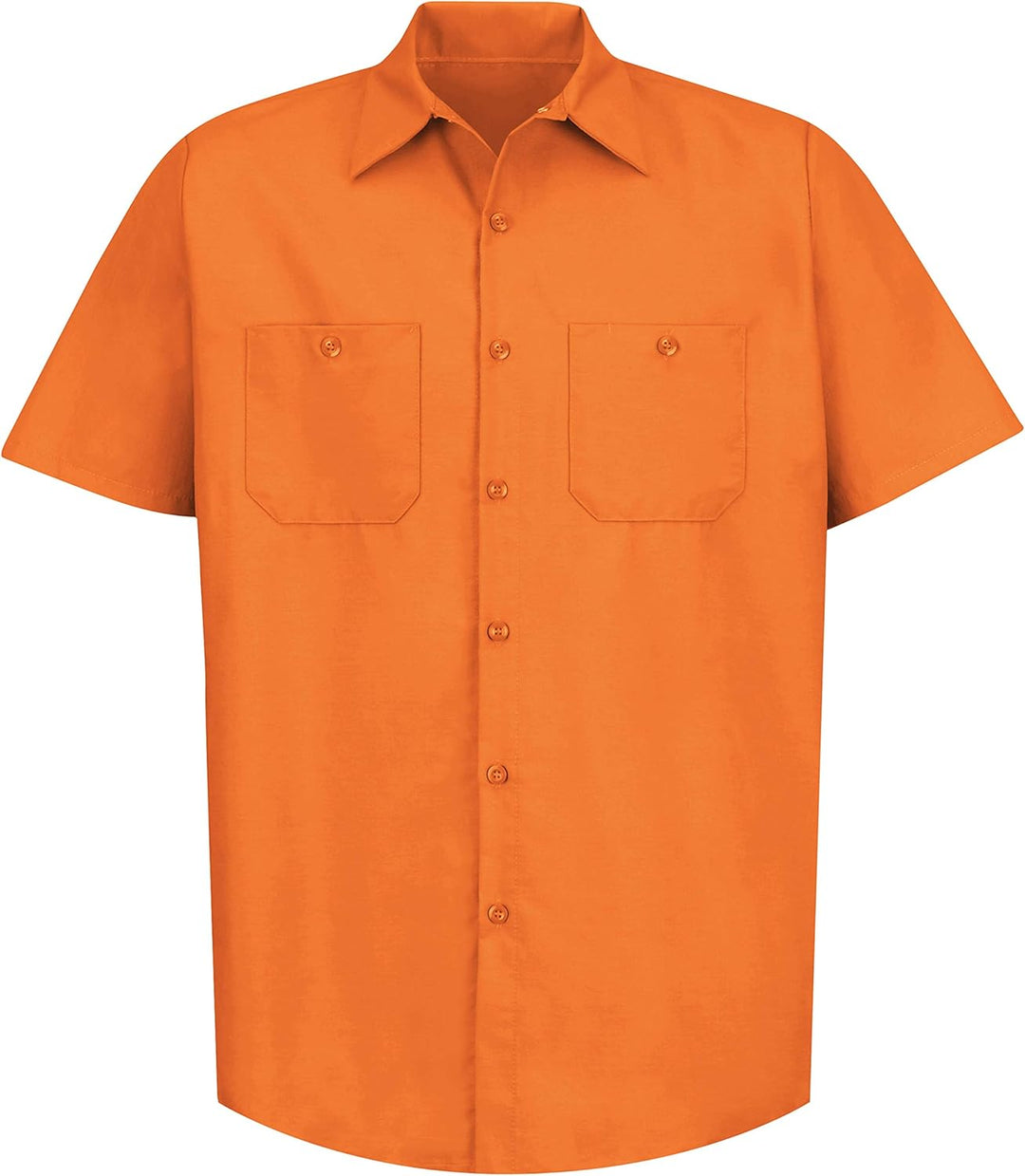 Red Kap Industrielles Arbeitshemd für Herren, Normale Passform, kurzärmelig M Orange/Abendrot im Zic