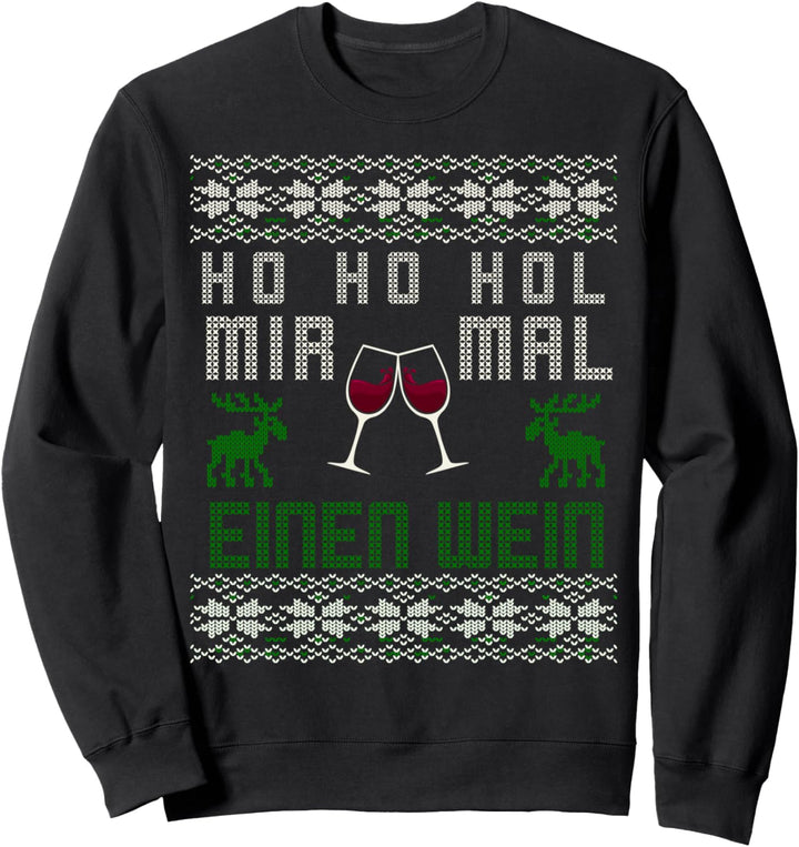 Glühwein Advent Lustiges Weihnachts Kostüm Ugly Christmas Sweatshirt