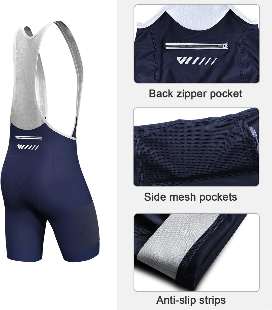 Lo.gas Herren Radfahren Bib Shorts, Radfahren Shorts für Männer Gel gepolstert mit Taschen, Road Sho