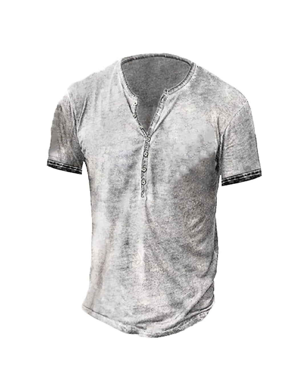 Hemd Herren Langarm/Kurzarm Henley Shirt Männer Freizeithemd Vintage Casual Leicht Baumwolle Slim Fi