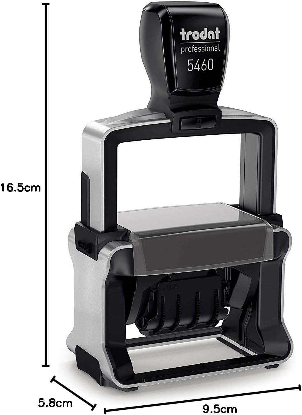 Trodat Professional Datumsstempel 5460 L2 – Selbstfärbend mit Deutschem Text BEZAHLT – Abdruck Rot u