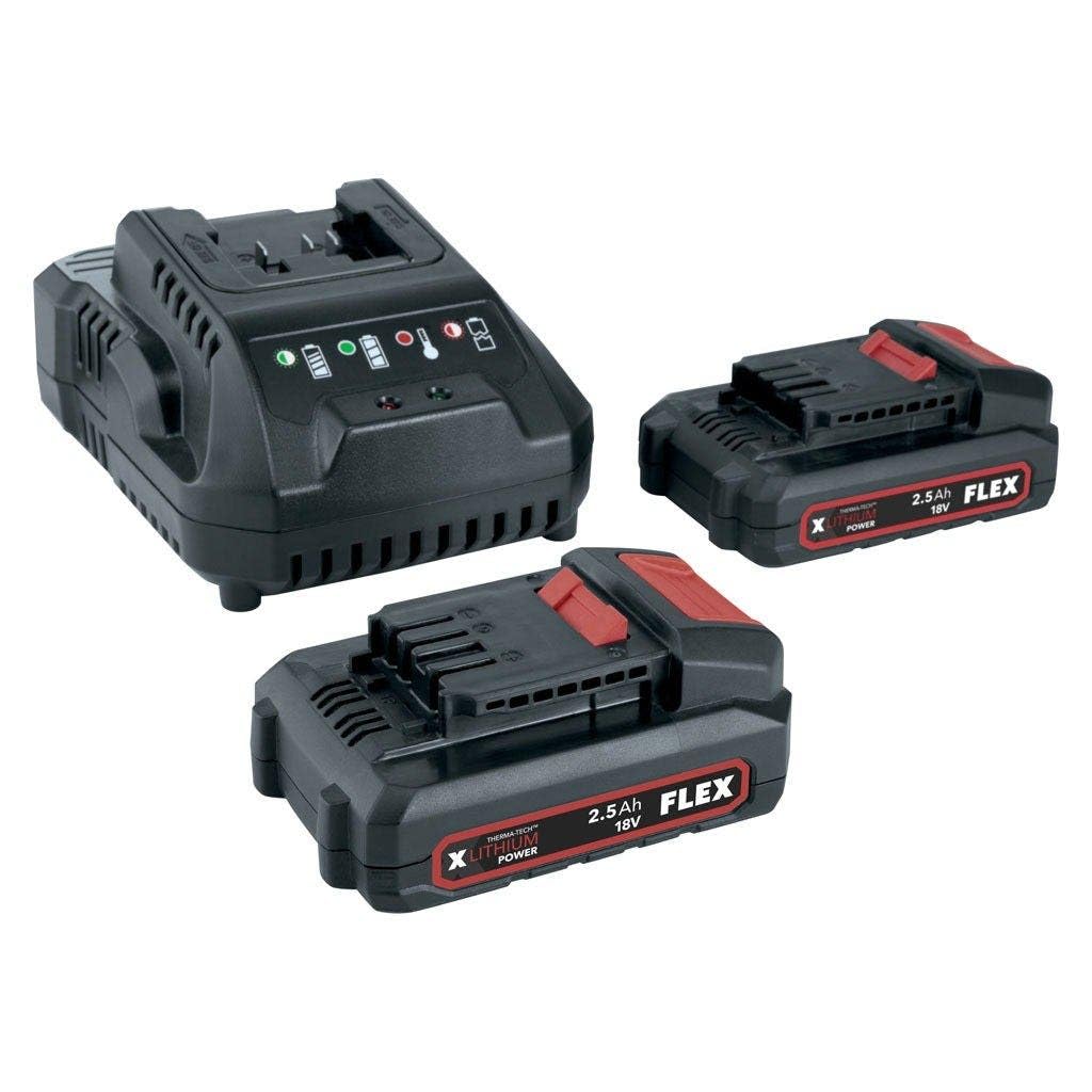 FLEX P-Set 22 Q Power 22 Q (Power 22 Q, P-Set, Ladegerät 18V + 2 Akkus 2,5Ah, 18 V, für Werkzeug) 53
