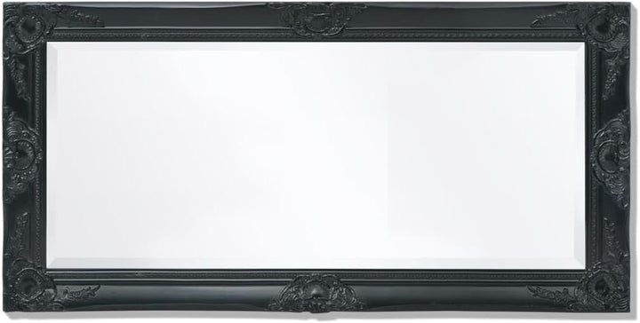 vidaXL Wandspiegel Garderobe Spiegel Badspiegel Antik Barock 100x50 cm Schwarz, Schwarz