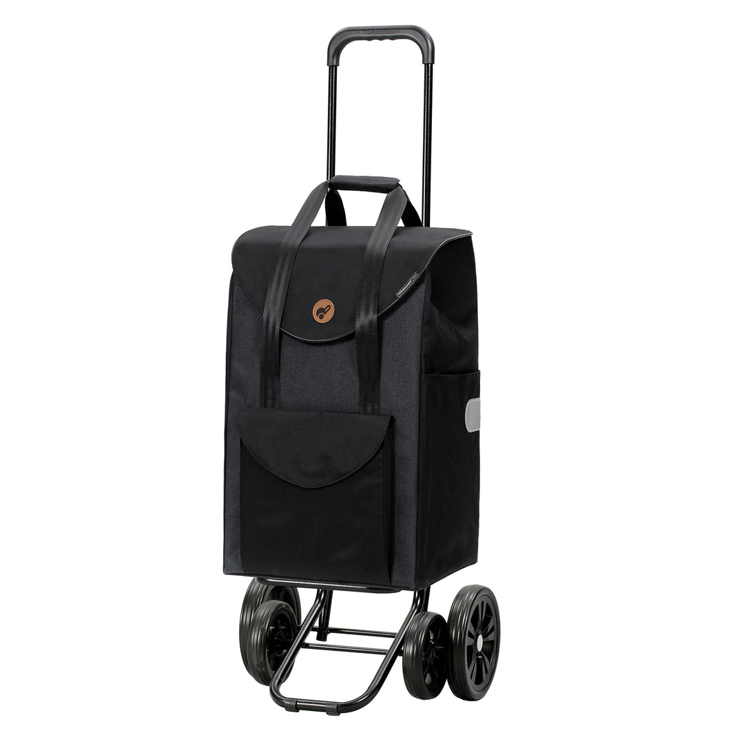 Andersen Shopper Quattro Stahl höhenverstellbar mit Rad Ø 15 und 20 cm und 49 Liter Tasche Senta sch