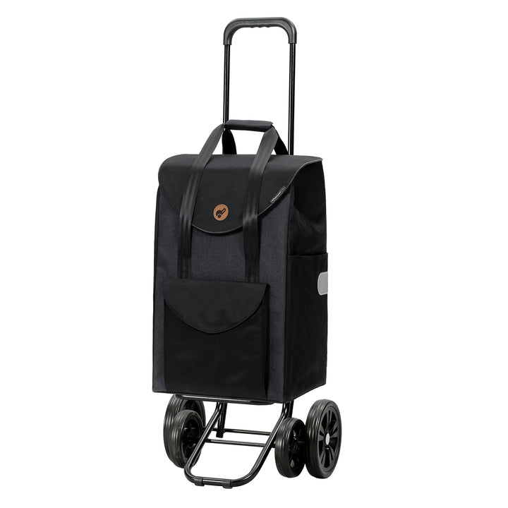 ANDERSEN Einkaufstrolley - Quattro Shopper Senta 2.0 schwarz 49 L Einkaufswagen, stilvoll, wasserabw
