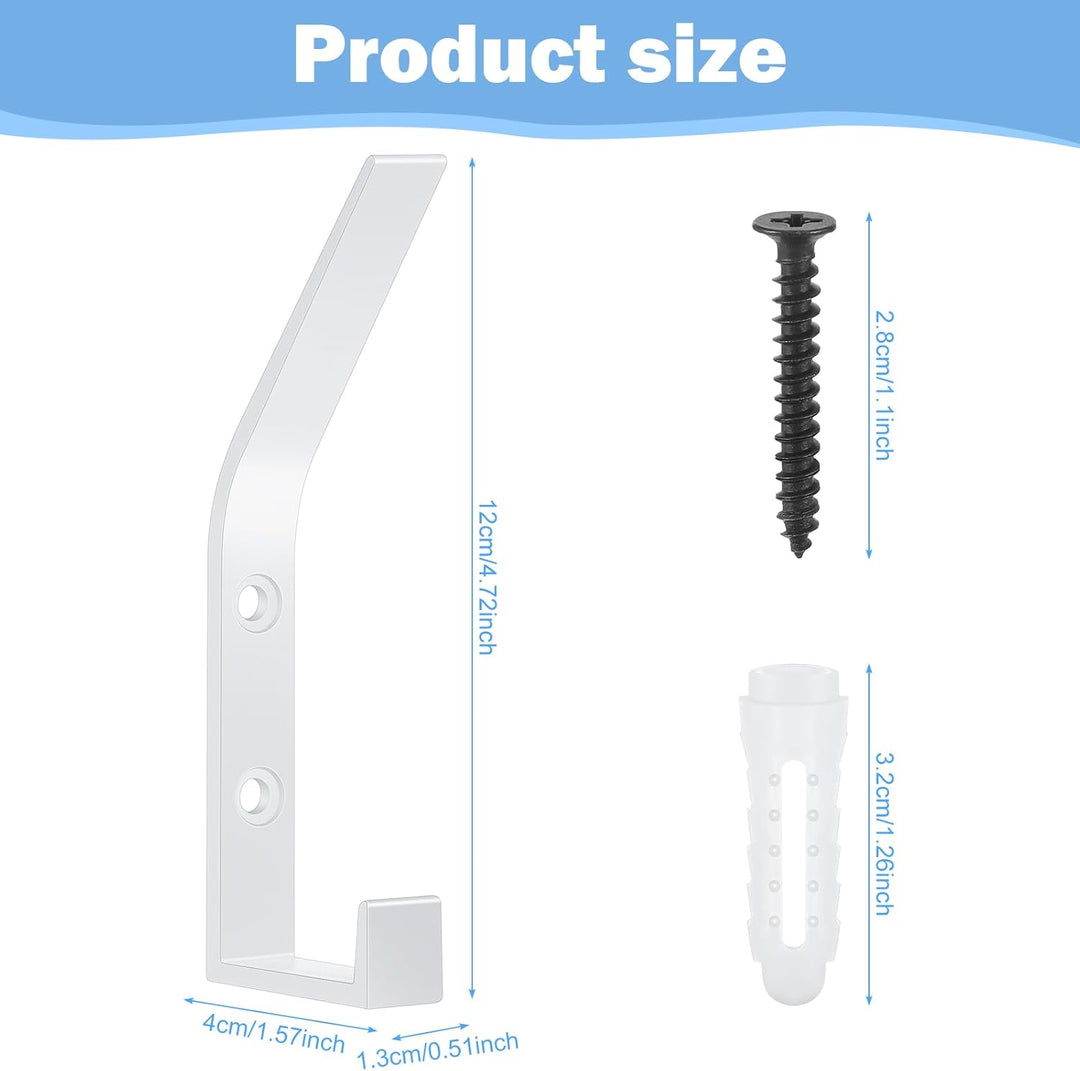6 Stück Haken für Akustikpaneele, Doppelter Garderobenhaken für Schlafzimmer, Wohnzimmer, Badezimmer
