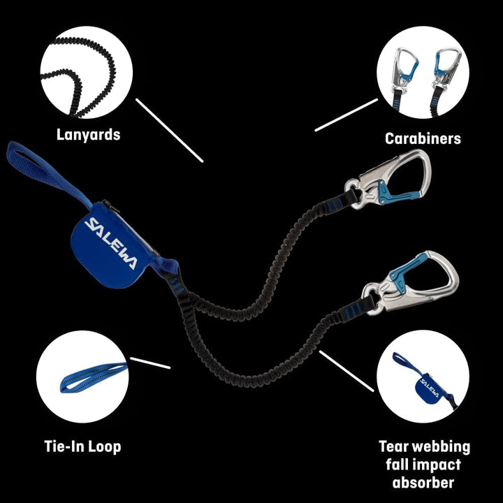 Salewa Set Via Ferrata Premium Attac Black - Blue UNI, Black - Blue UNI