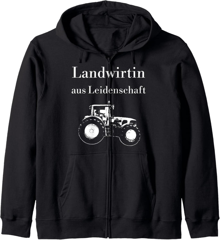 Landwirtin aus Leidenschaft Traktor Trecker Bäuerin Kapuzenjacke