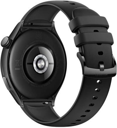 HUAWEI Watch 4, 3D-gewölbtes Glas- und Edelstahlgehäuse, 1,5" LTPO-AMOLED-Farbdisplay, schwarzes Flu