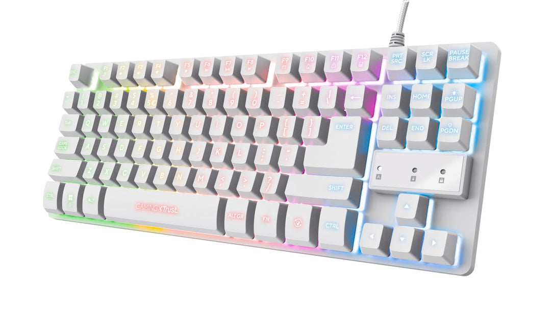 Trust Gaming GXT 833W Thado TKL Tastatur Deutsches QWERTZ Layout, Kompakte 80% USB Gaming Tastatur a