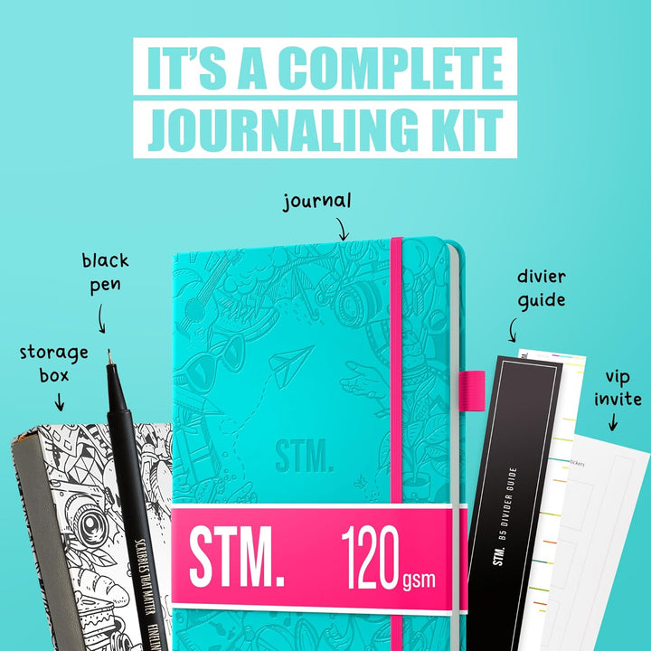 Scribbles That Matter Notizbuch A5 Dotted Bullet Journal Buch und Stift - Gepunktet Notebook A5 - Au