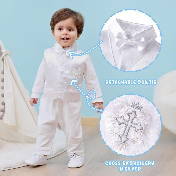 Booulfi Baby Kleidung Jungen 0-12 Monate Strampler Neugeborene Body Langarm Overall Winter Baby Erst