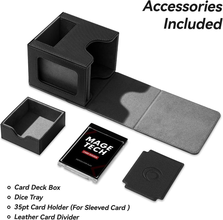 Commander Deck Box für MTG – Patentiertes Design, Commander Display, passend für 100 Doppelarmkarten