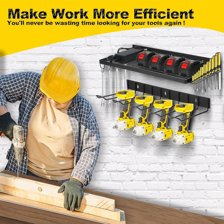 Werkzeugspeicher Aufbewahrung Wandhalterung, Pollen Elektrowerkzeug Organizer Akku Schlagbohrschraub