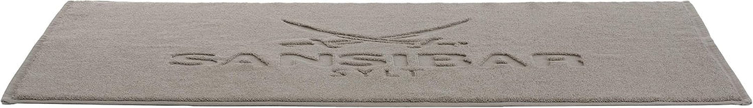 Sansibar Badvorleger Fein-Flor Badteppich Badematte 100% Baumwolle 50x80 cm (50 x 80 cm, Taupe 2er S