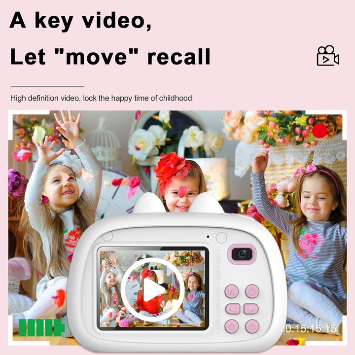 SUPBRO Kinderkamera Kätzchen Silikonhülle Fotoapparat Kinder Digitalkamera Mit 2.4" IPS-Bildschirm 1