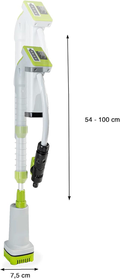 Grafner Akku Regenfasspumpe inkl. Akku und Ladegerät, Fördermenge 1500 l/h, mit Teleskoprohr, integr