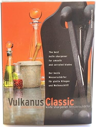 Vulkanus Messerschärfer Classic Edelstahl ABS Wellenschliff Glattschneide (MS2002BL 34100123)