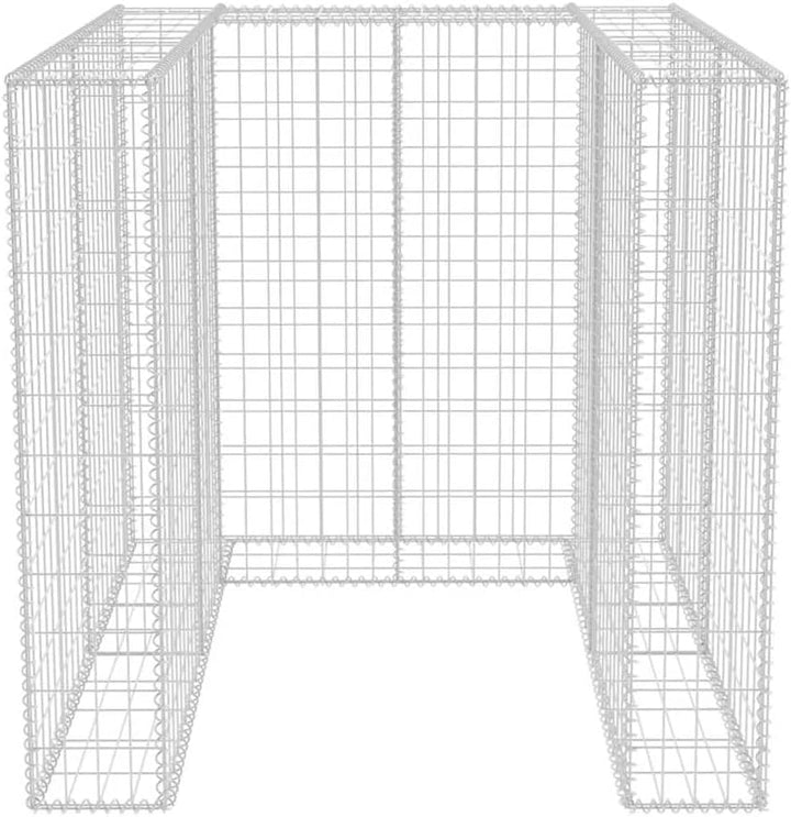vidaXL Gabione Mülltonnenbox für 1 Tonne U-förmig Stahl 110x100x120cm Müllbox 110 x 100 x 120 cm, 11