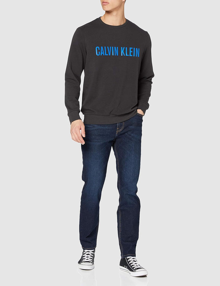 Calvin Klein Herren Sweatshirt ohne Kapuze, Phantom