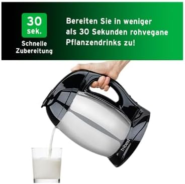Tribest Applicance SoyaBella - Soya Milk Maker - Chrome, 200 g Schwarz, Schwarz