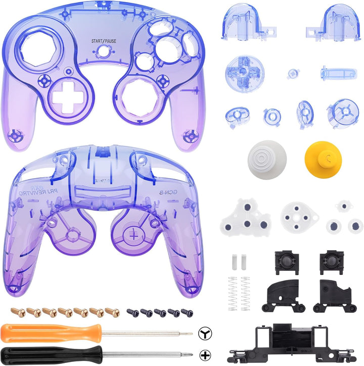 eXtremeRate Grips Case Shell kompatibel mit Nintendo Game Cube Controller, DIY-Ersatz Griff Gehäuse/