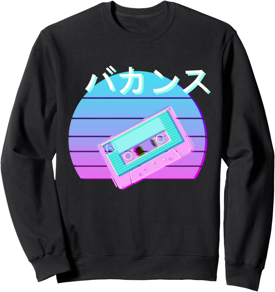 90's Retro Mix Tape Japanese Otaku Aesthetic Vaporwave Art Sweatshirt