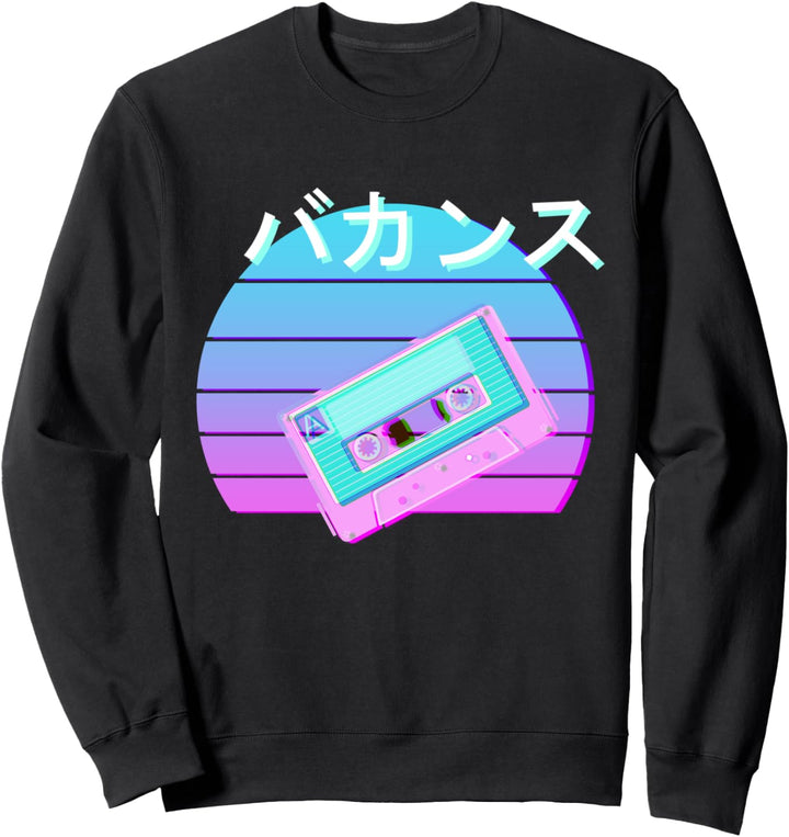 90's Retro Mix Tape Japanese Otaku Aesthetic Vaporwave Art Sweatshirt