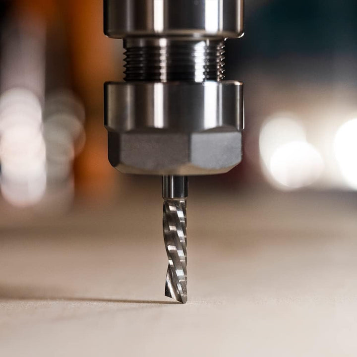 SpeTool 5 Stück Alu Fräser 3,175 mm (1/8") Schaft CNC Holz VHM 15mm Schnittlänge Schaftfräser für Al